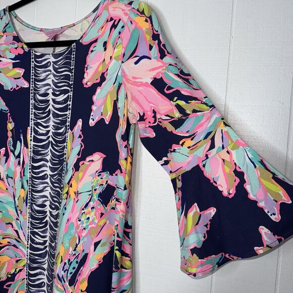 Lilly Pulitzer Women's Ophelia Dress in Bright Navy Al Fresco Size Medium - Picture 4 of 6